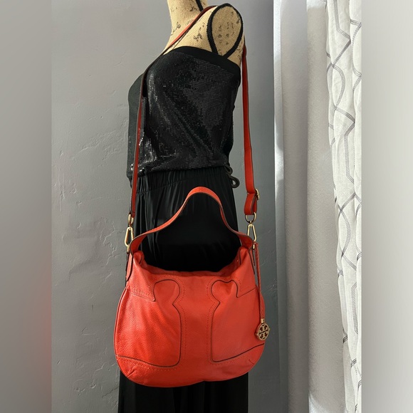 Tory Burch Fire Orange Amalie 2 way bag - Picture 1 of 16